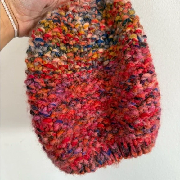 Free People Womens Rare Multi Knit Beanie Hat, OS - Picture 3 of 5